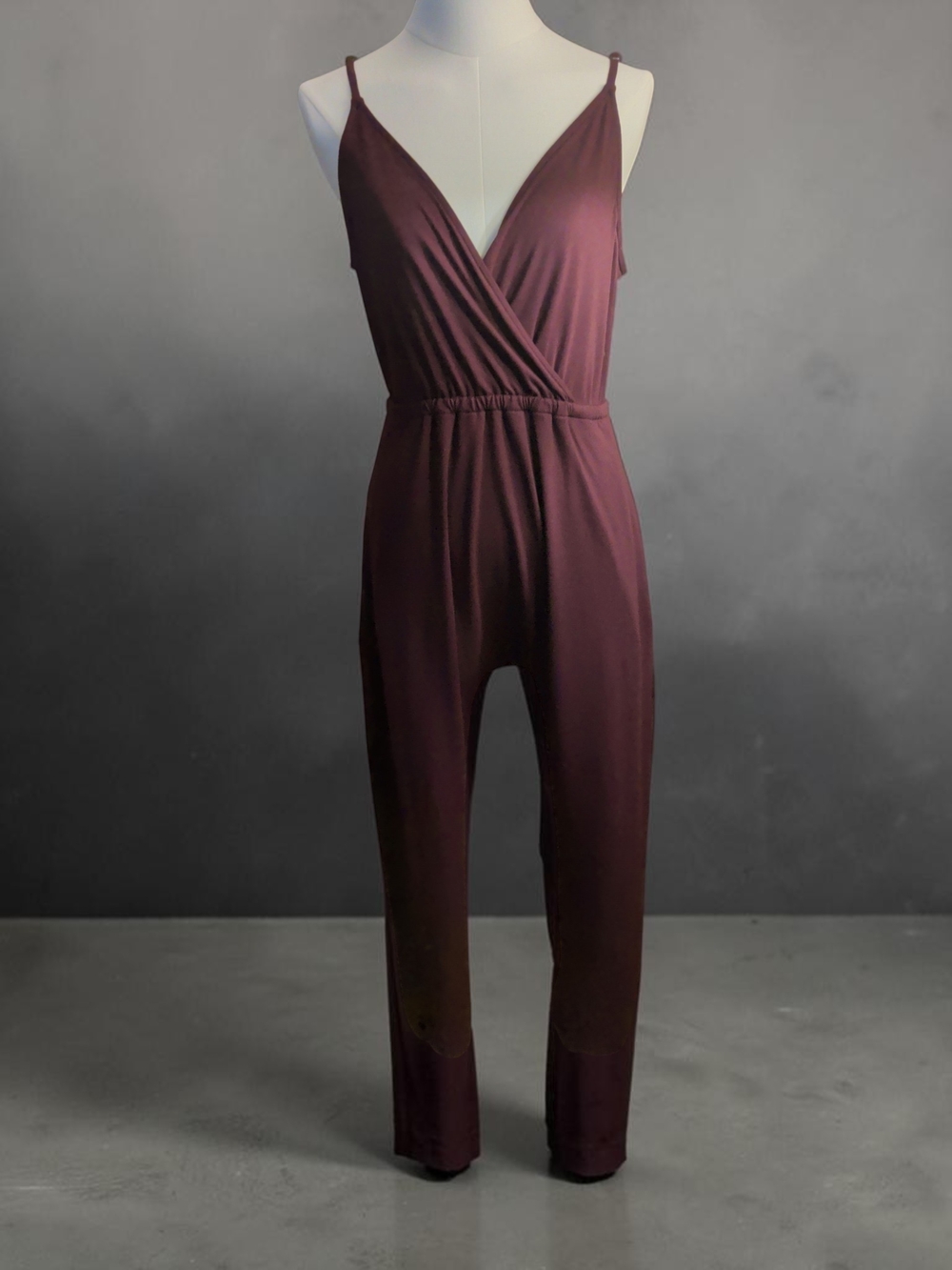 Spiritual Gangster Plum Wrap-Front Sleeveless Jumpsuit - Picture 3 of 12